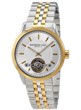 代购Raymond weil雷蒙威男士腕表夜光防水计时机械钢带双色
