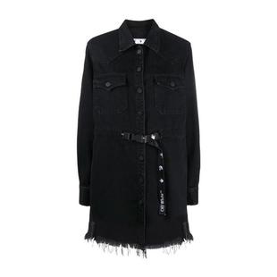 通勤日常长裙爆款 代购 棉质长袖 white女士连衣裙显瘦修身 简约 off