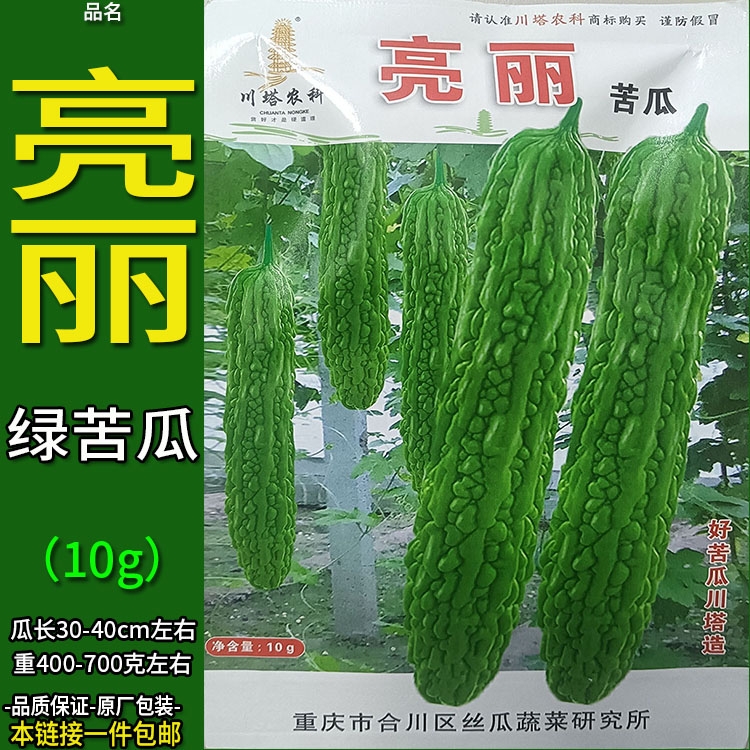 亮丽10g川塔绿苦瓜种子孑籽高产别名癞葡萄凉瓜锦荔枝癞瓜春夏蔬