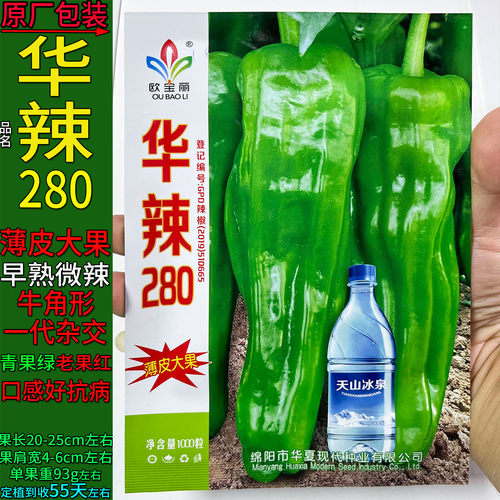 华辣280【1000粒】薄皮椒辣椒蔬菜种子孑籽杂交高产青红春夏秋播