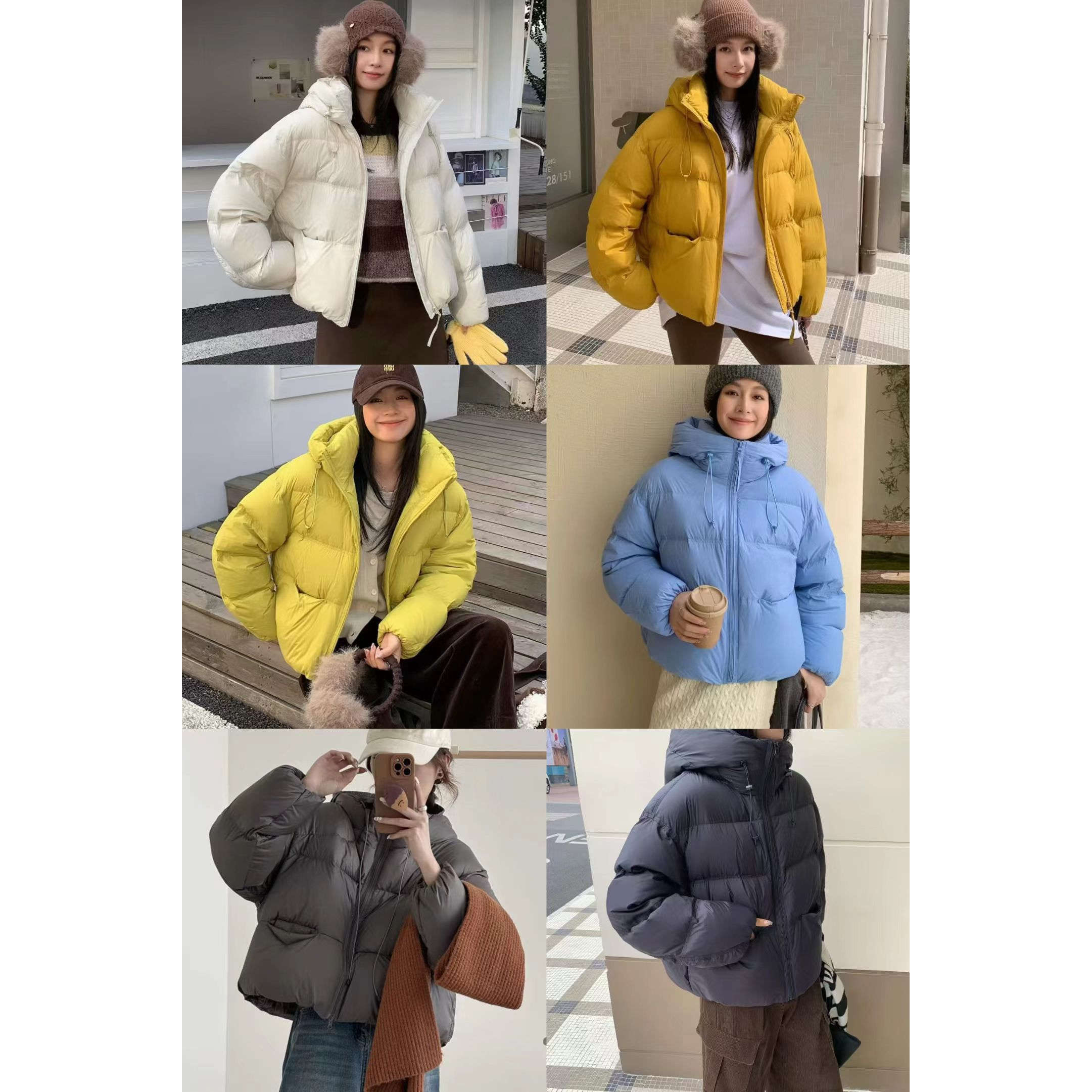 【爆品定制】2025冬季韩系时尚连帽保暖面包服羽绒服 ALS-665