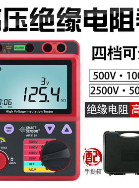 希玛高压兆欧表绝缘电阻测试仪数字电子摇表四挡电压选择AR3125【