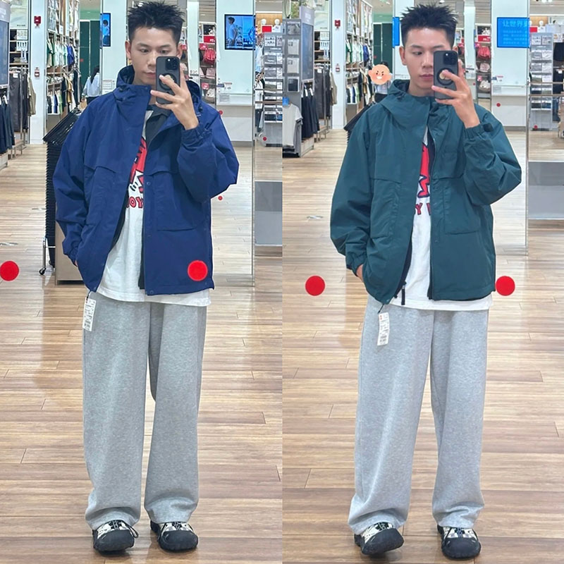 优优男装女装防风连帽外套/户外休闲工装夹克25秋冬新款E478231