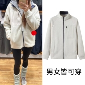 长袖 优优男女款 针织摇粒绒拉链茄克2025秋冬新款 外套夹克E479863