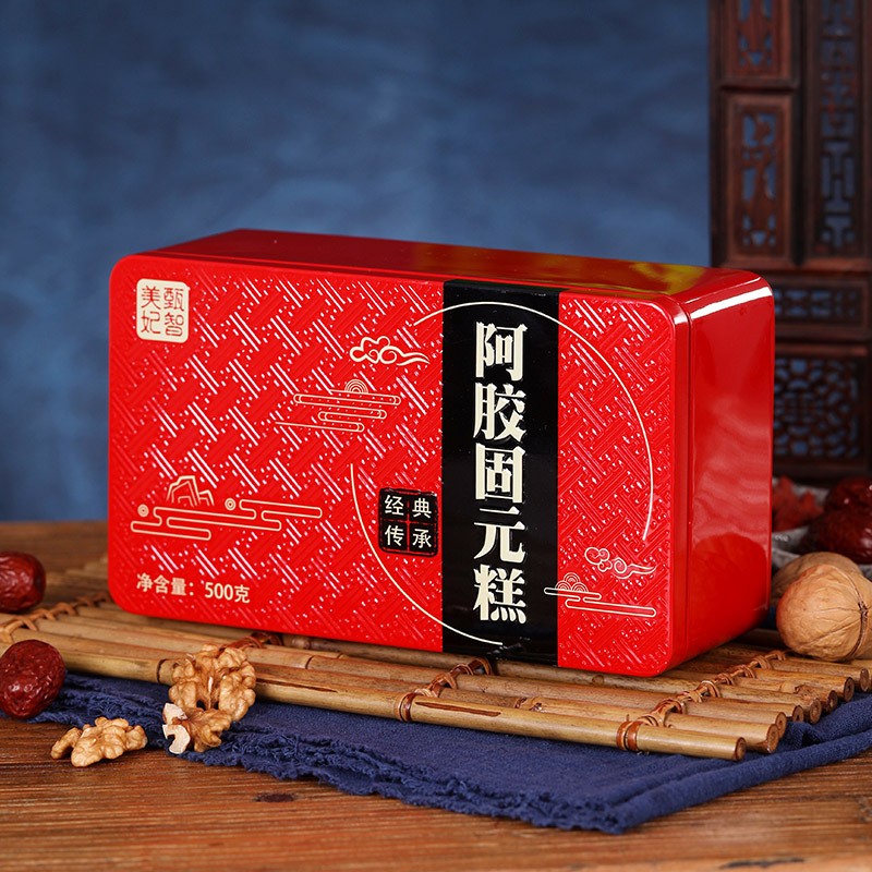 阿胶固元糕500g即食阿胶糕东阿正品山东阿胶块片驴皮阿娇膏含冰糖