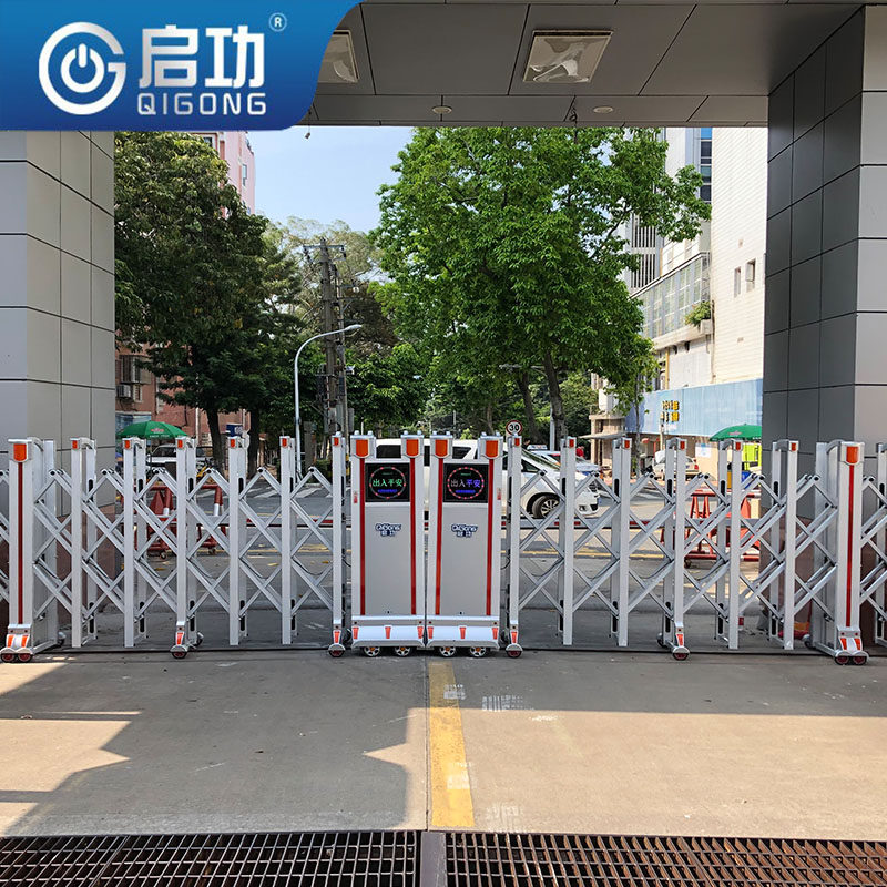 启功直销电动伸缩门不锈钢电动大门学校小区工厂自动折叠推拉门