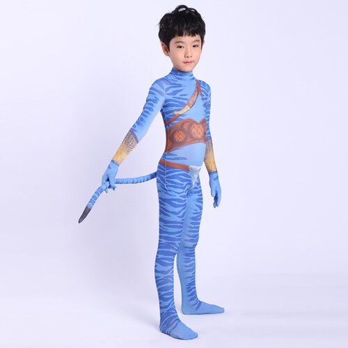 岁千/儿童节cosplay服装阿凡达2儿童衣服舞台服英雄成人装紧身衣