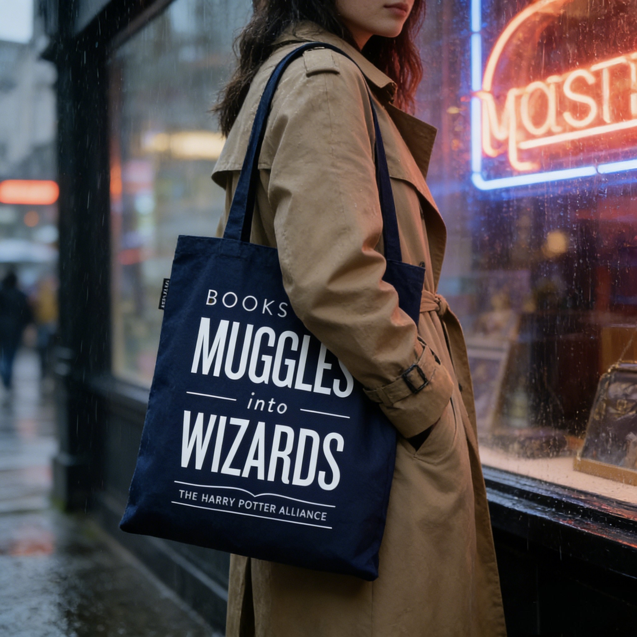 哈利波特文创帆布包学生上课大容量托特包文艺青年单肩通勤环保袋