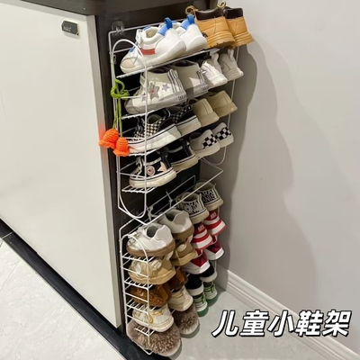 儿童专用鞋架小型省空间简易多层家用门口后壁挂宝宝鞋子收纳神器
