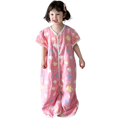 纯棉纱布睡袋儿童防踢被婴儿四季