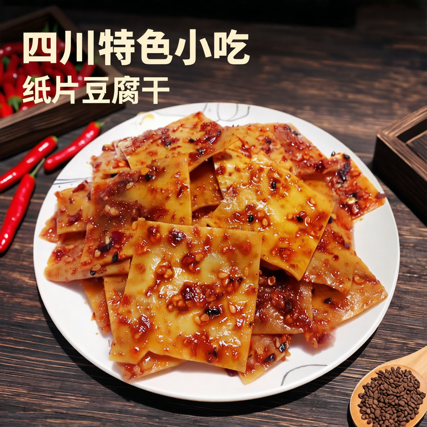 四川特产麻辣豆腐干灯影豆干纸片豆腐干辣片宿舍零食小吃包邮