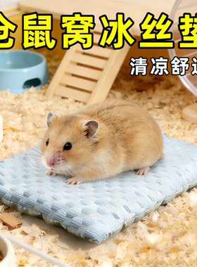 仓鼠窝垫子夏天荷兰猪豚鼠龙猫冰丝凉席金丝熊花枝鼠小宠专用睡窝