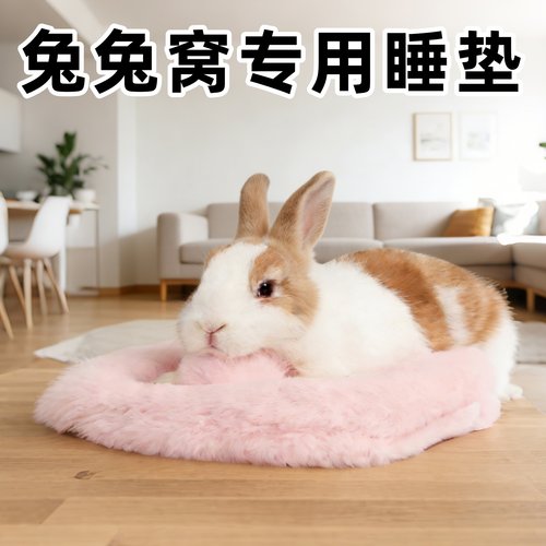 冬季加厚保暖棉质兔子趴趴垫
