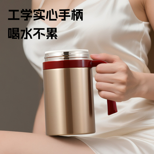 男女士高档骨瓷内胆商务办公礼品泡茶杯带手柄个人专用陶瓷保温杯