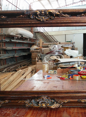 油画框立体雕花复古暗金色镜框定做油画外框欧式角花框可定做大小