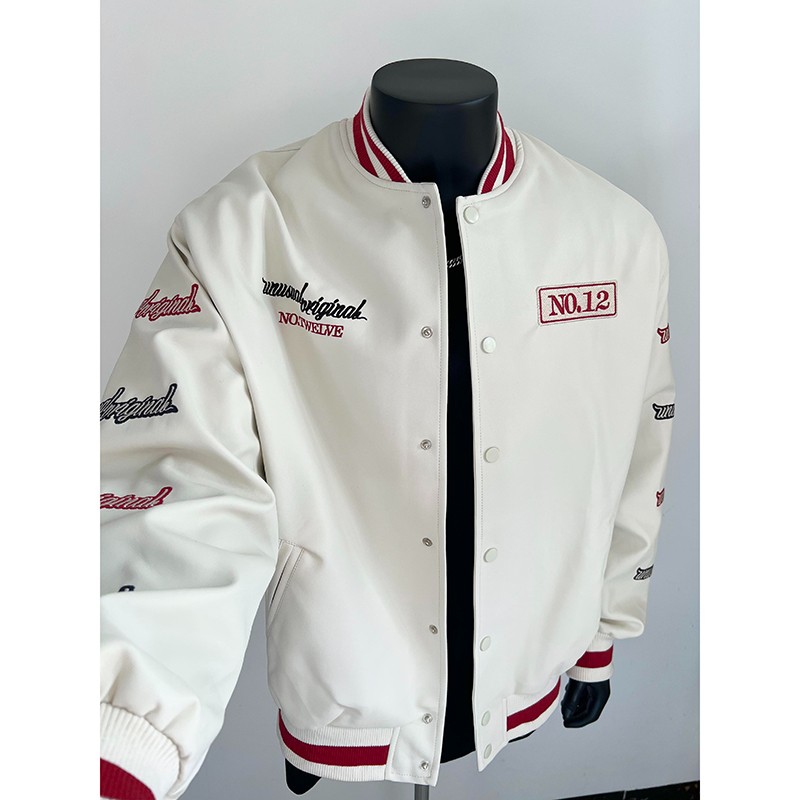 撞色夹克外套男春秋季皮衣棒球服