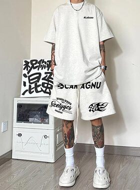 纯棉短裤夏季五分裤宽松男生薄款运动休闲裤情侣沙滩裤针织六分裤