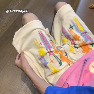 大码300斤oversize美式短裤男夏季潮牌ins爆款欧美宽松运动五分裤