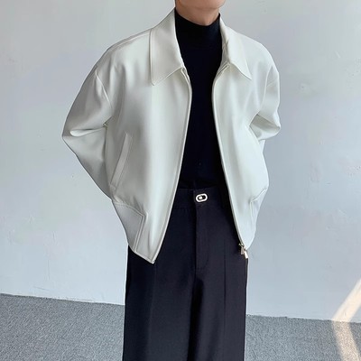 白色cleanfit外套男潮高级感秋季