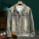 休闲夹克男牛仔褂衣服 复古宽松时尚 怀旧牛仔外套男2025秋季 新款