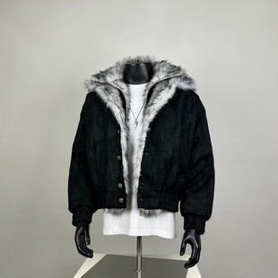 美式极地狼王双层翻毛领座山雕外套加厚冬季cleanfit保暖棉服夹克