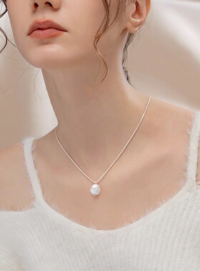 法式复古轻奢巴洛克珍珠锁骨链
