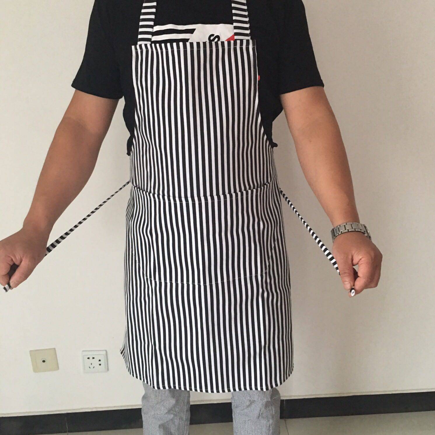 200斤加肥帆布简约风无袖围裙
