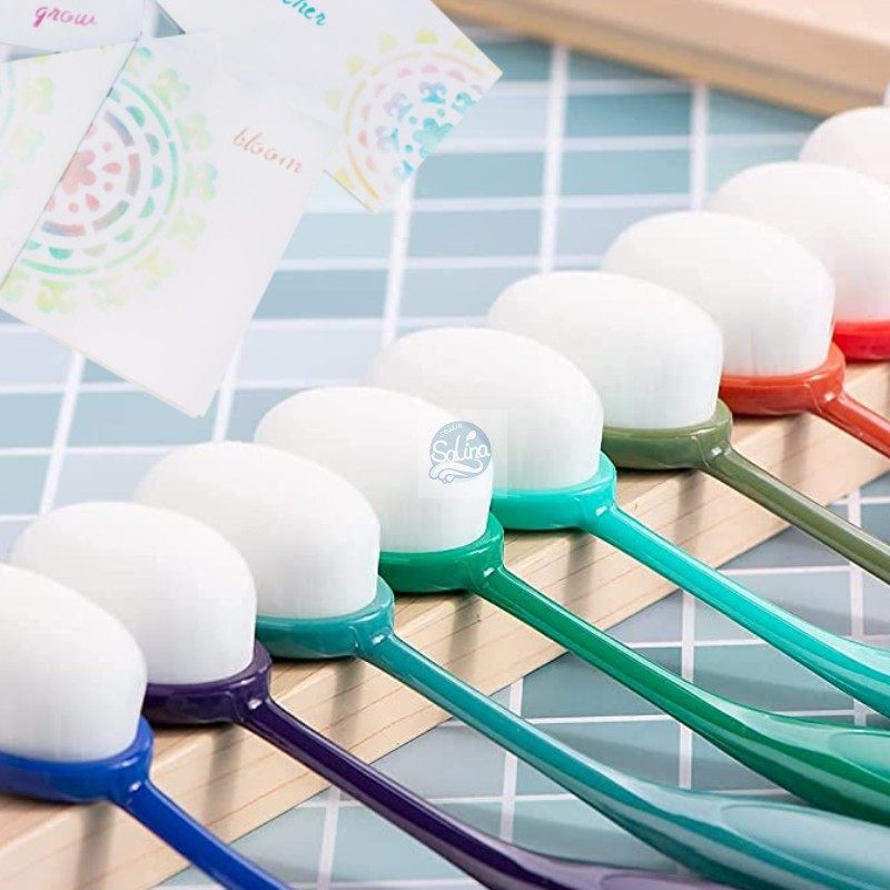 新款5支手工毛刷椭圆形彩色可弯曲刷柄工具stencil brush复古刷色