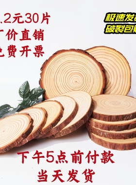 小木桩圆木片diy木头片装饰年轮原木片松木片拍摄道具手绘木片画