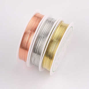 铜线铜丝线 保色铜丝diy手工材料古风发簪缠绕线珍珠定型线金属丝