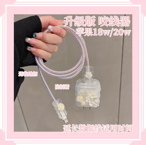 苹果17充电器数据线保护套卡通