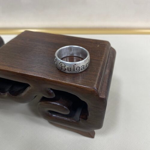 [润物汇][98新]Bvlgari/宝格丽中古慈善款925纯银戒指 59码 酷帅