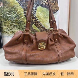 润物汇[98新]lv焦糖色牛皮镂空压花手提单肩包二手奢侈品正品女包