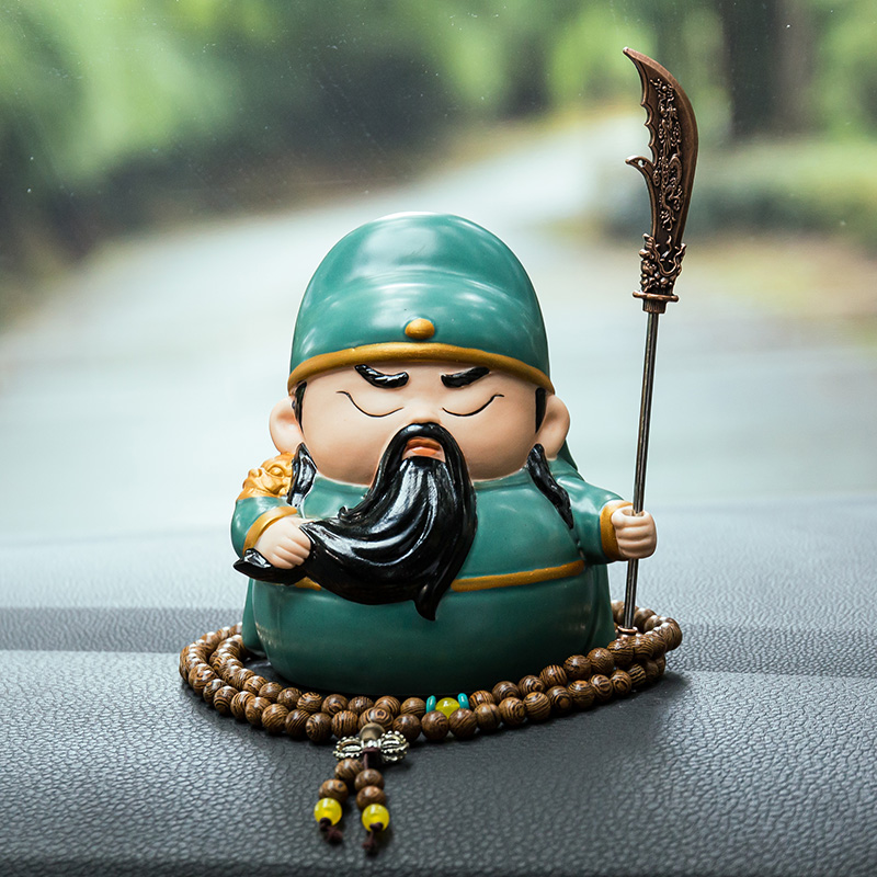 汽车摆件武财神q版车载关公车内装饰品创意高档车上中控台关二爷