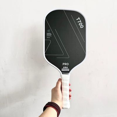 T700冷压16mm布纹摩擦力大碳纤维匹克球拍Pickleball比赛高级桨柄