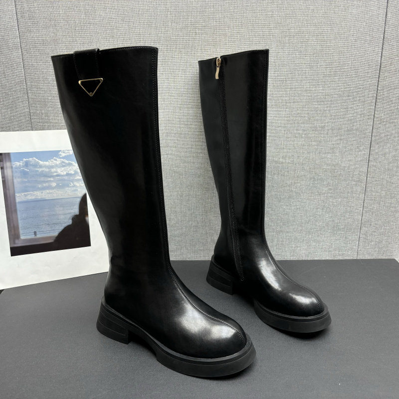 工厂断码2024秋冬新款真皮女鞋圆头低跟韩版气质百搭显瘦女长靴潮,女鞋,时装靴,淘宝优惠券,粉丝福利购,淘宝优惠卷