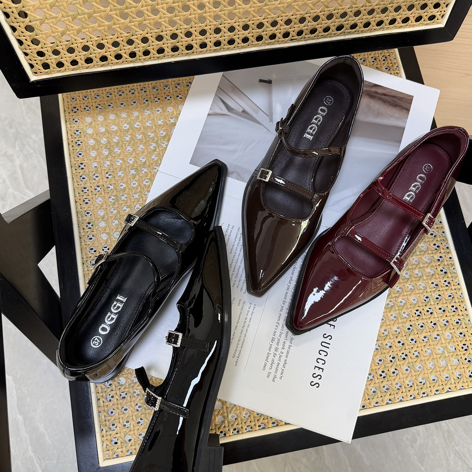 外贸春新日常通勤尖头漆皮玛丽珍鞋女低跟复古百搭大码浅口单鞋女,女鞋,玛丽珍鞋,淘宝优惠券,粉丝福利购,淘宝优惠卷