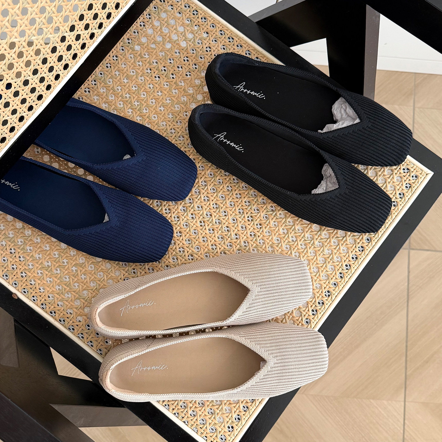 美国单秋季透气镂空飞织单鞋女时尚豆豆鞋舒适一脚蹬软底工作鞋女,女鞋,浅口单鞋,淘宝优惠券,粉丝福利购,淘宝优惠卷