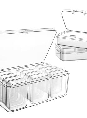 12 Pack Plastic Clear Storage Box Organizer Small Storage Ca