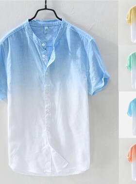 beach shirt hawaiian shirt summer shirts for men cotton T恤