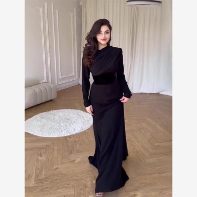 Blacklongdrewom圆领长