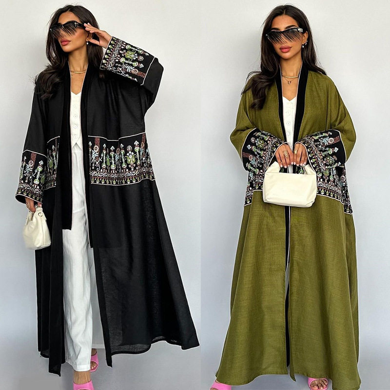 旅游长袍印尼开衫刺绣绣花长裙外套 dress women