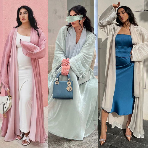 女装长袍外穿亮丝旅游穿搭连衣裙 dress women