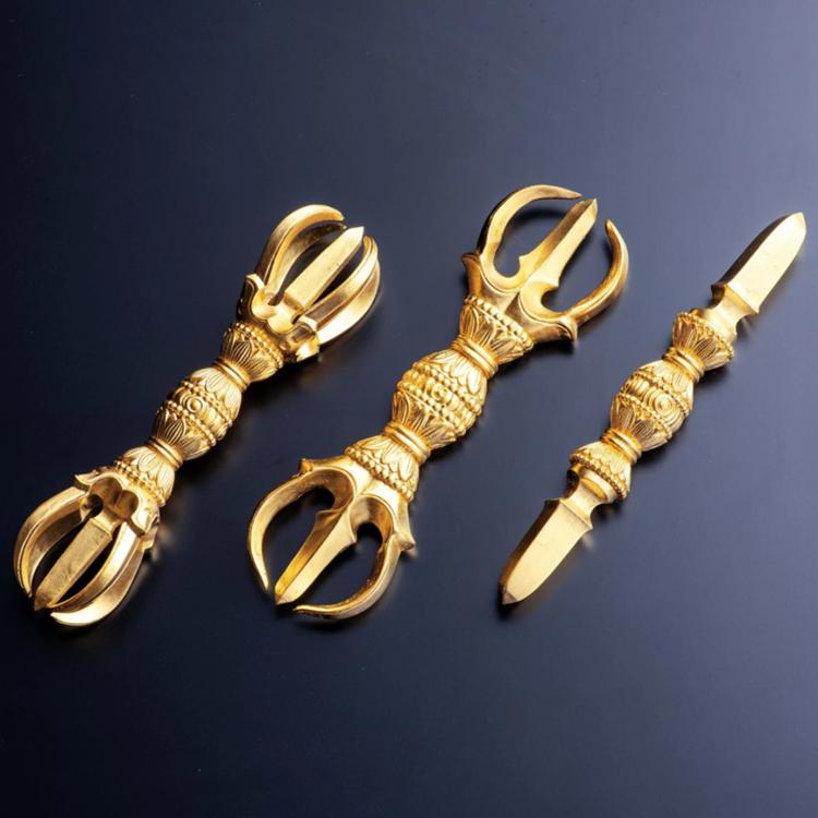 黄杨木雕刻五钴金刚杵法器藏唐密东密传密五股三股独股实木工艺品