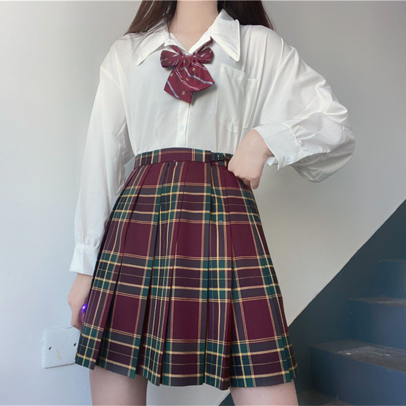 Japanese white Long Sleeve Tie Shirt women's loose bow shirt