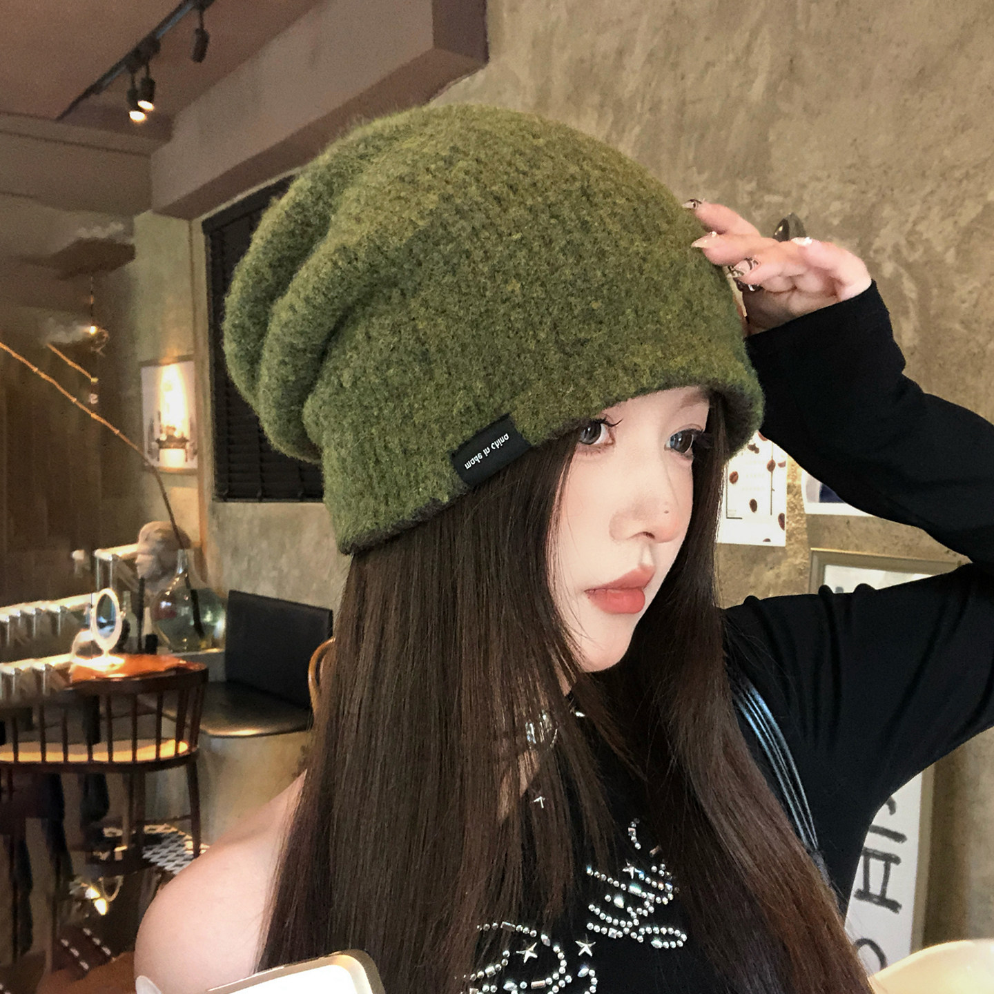 2025新款冬季针织堆堆帽子女百搭显脸小毛线帽保暖护耳防寒冷帽潮,服饰配件/皮带/帽子/围巾,帽子,淘宝优惠券,粉丝福利购,淘宝优惠卷