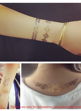 Fake Body Art Fashion Temporary Tattoo Necklace Choker Brace