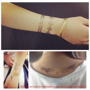 Fake Body Art Fashion Temporary Tattoo Necklace Choker Brace