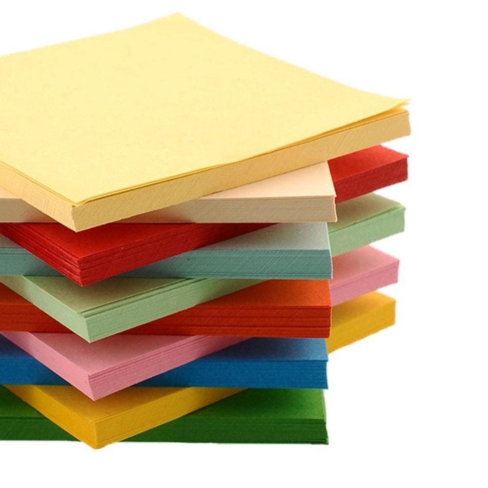 200Pc Origami Square Hand Paper Double Sided Coloured Sheets
