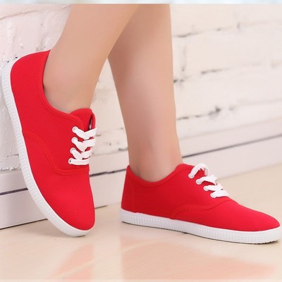 plus size women shoes 41-43 flat lovers white canvas shoe 42